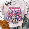Easter Gnome Grandma With Egg Grandkids Personalized 3D T-shirt HTN12MAR24KL2