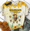 Grandma's reasons to bee happy Personalized 3D T-shirt HTN25APR24KL2