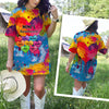 Vibrant Heart Paint Splatter Grandma Mom Kids Personalized 3D T-shirt LPL28MAR24NY1