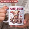 Grandma Bear With Cute Grandkids Personalized White Mug HTN09JAN24TP1
