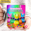 Grandma's Favorite Peeps Rainbow Color Personalized Mug VTX11MAR24CT2
