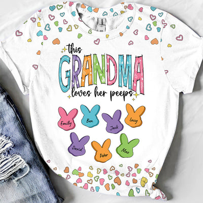 Easter's Day This Mimi Grandma Mom Loves Her Peep Kids Personalized 3D T-shirt LPL15MAR24TP2