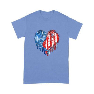 Dragon american flag couple heart t-shirt PM15JUN21TT1 2D T-shirt Dreamship S Carolina Blue