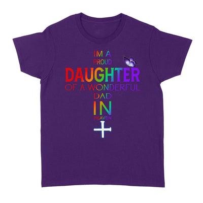 I'm a proud daughter of a wonderful dad in heaven Woman Tee hqt16jun21dd3 Apparel Dreamship XS Purple