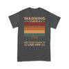Customized Warning I Have A Crazy Grandpa Youth T-Shirt PM12JUN21CT5 2D T-shirt Dreamship S Dark Heather Grey