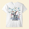 Personalized Elephant Grandma And Butterfly Grandkids T-shirt - Gift For Grandma, Mom, Auntie NTA29JUN23NA1