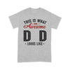 Customized This Is What An Awesome Dad Looks Like T-Shirt Pm07Jun21Ct2 2D T-shirt Dreamship S Heather Grey