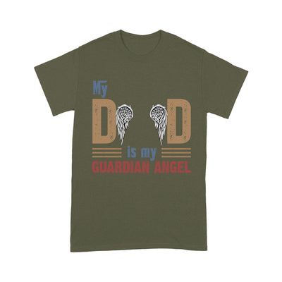 Customized My Dad Is My Guardian Angel T-Shirt Pm05Jun21Ct2 2D T-shirt Dreamship S Military Green