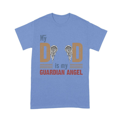 Customized My Dad Is My Guardian Angel T-Shirt Pm05Jun21Ct2 2D T-shirt Dreamship S Carolina Blue