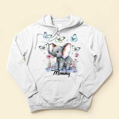 Personalized Elephant Grandma And Butterfly Grandkids T-shirt - Gift For Grandma, Mom, Auntie NTA29JUN23NA1