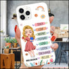 Teacher Floral Rainbow Personalized Phone case Teacher Appreciation Thank You Gift HTN27JUN23NA2