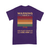 Customized Warning I Have A Crazy Grandpa Youth T-Shirt PM12JUN21CT5 2D T-shirt Dreamship S Purple