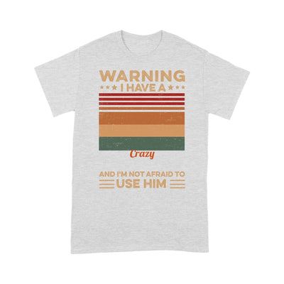 Customized Warning I Have A Crazy Grandpa Youth T-Shirt PM12JUN21CT5 2D T-shirt Dreamship S Ash