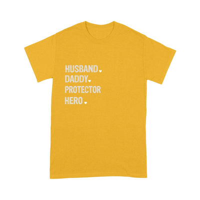 Customized Husband Daddy Protector Hero T-Shirt Pm05Jun21Ct1 2D T-shirt Dreamship S Gold
