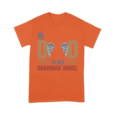 Customized My Dad Is My Guardian Angel T-Shirt Pm05Jun21Ct2 2D T-shirt Dreamship S Orange