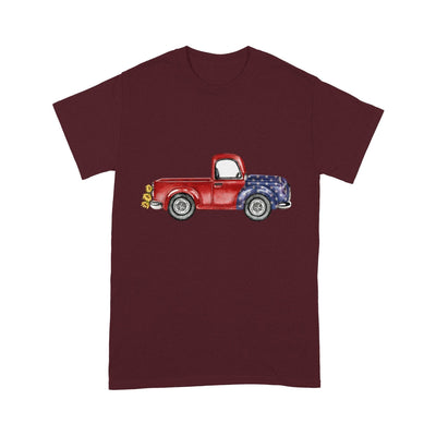 Personalized Grandma, Nana Red Truck Sunflower Kids tshirt PM17JUN21CT1 Dreamship S Dark Red