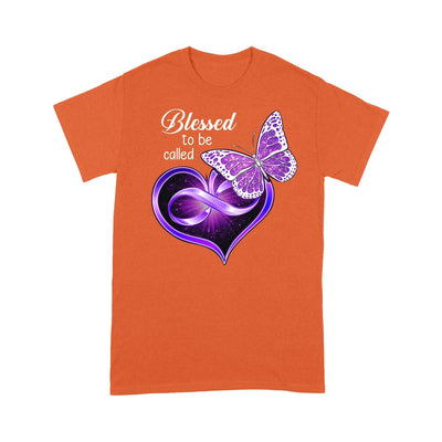 Customized Blessed to be called Grandma Mom Dad Purple Butterfly T-Shirt PM08JUL21CT2 2D T-shirt Gearment S Orange