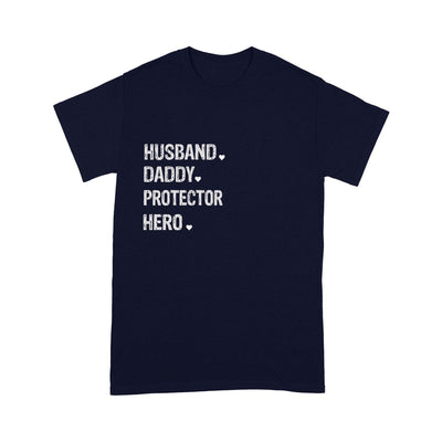 Customized Husband Daddy Protector Hero T-Shirt Pm05Jun21Ct1 2D T-shirt Dreamship S Navy