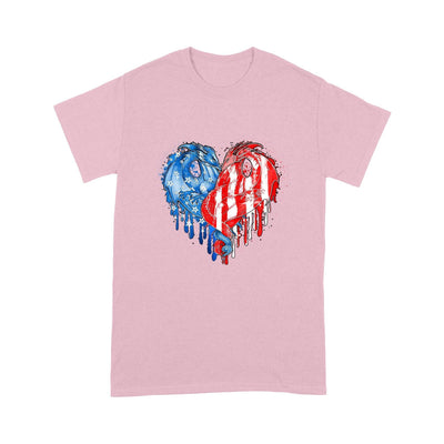 Dragon american flag couple heart t-shirt PM15JUN21TT1 2D T-shirt Dreamship S Light Pink