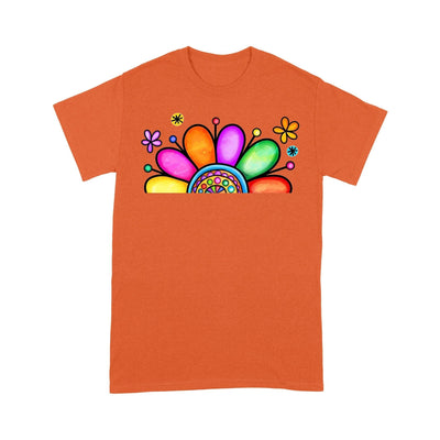 Customized Mimi Nana Grandma Flower T-Shirt PM08JUL21XT2 2D T-shirt Gearment S Orange