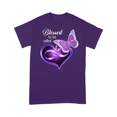 Customized Blessed to be called Grandma Mom Dad Purple Butterfly T-Shirt PM08JUL21CT2 2D T-shirt Gearment S Purple