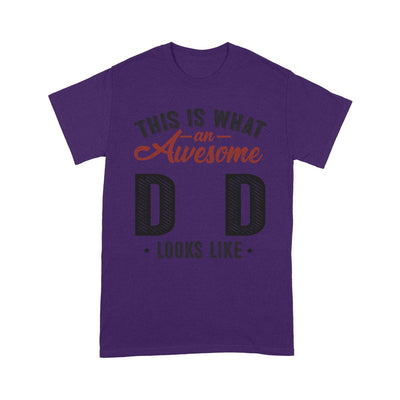 Customized This Is What An Awesome Dad Looks Like T-Shirt Pm07Jun21Ct2 2D T-shirt Dreamship S Purple