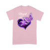 Customized Blessed to be called Grandma Mom Dad Purple Butterfly T-Shirt PM08JUL21CT2 2D T-shirt Gearment S Light Pink