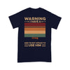 Customized Warning I Have A Crazy Grandpa Youth T-Shirt PM12JUN21CT5 2D T-shirt Dreamship S Navy
