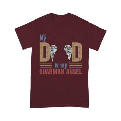 Customized My Dad Is My Guardian Angel T-Shirt Pm05Jun21Ct2 2D T-shirt Dreamship S Dark Red