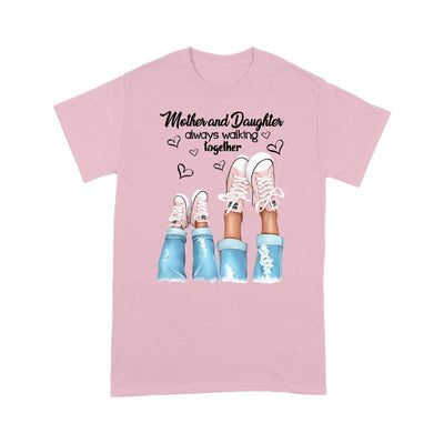 Personalized Names Mother and Daughter Always Walking Together PM16JUL21VN3 T-Shirt 2D T-shirt Dreamship S Light Pink
