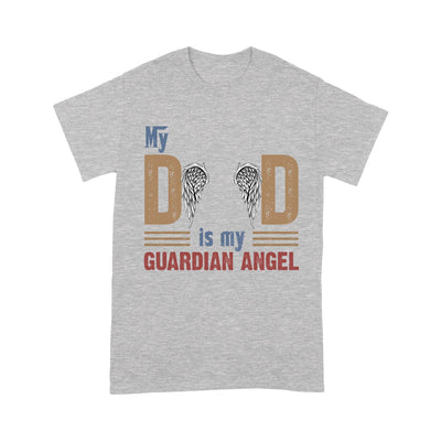 Customized My Dad Is My Guardian Angel T-Shirt Pm05Jun21Ct2 2D T-shirt Dreamship S Heather Grey
