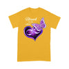 Customized Blessed to be called Grandma Mom Dad Purple Butterfly T-Shirt PM08JUL21CT2 2D T-shirt Gearment S Gold