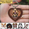 Custom Dog Heart Wooden Keychain NLA14DEC21XT1 Custom Wooden Keychain Humancustom - Unique Personalized Gifts 6.5x6.5 cm