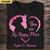 Personalized You are my happy place Tshirt ntk13sep21vn2 Black T-shirt FantasyCustom
