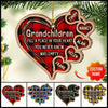 Personalized Grandchildren Fill A Place In Your Heart Wood Ornament NVL21OCT21CT3 Wood Custom Shape Ornament Humancustom - Unique Personalized Gifts