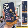Personalized Dogs Just A Girl Who Loves Dogs Glass Phonecase DHL13SEP21VN2 Glass Phone Case Humancustom - Unique Personalized Gifts