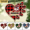 Personalized Grandma Snowman Grandkids Hearts Wood Shape Ornament HLD05NOV21VN1 Wood Custom Shape Ornament Humancustom - Unique Personalized Gifts
