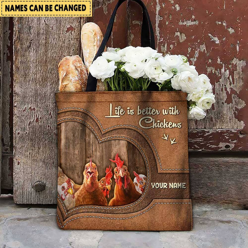 Discover Personalized Farm Girls Women Life Is Better With Chickens Country Living Tote bag