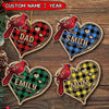 Personalized Memorial Christmas Cardinal Heart Wood Ornament DDL26OCT21TP2 Wood Custom Shape Ornament Humancustom - Unique Personalized Gifts