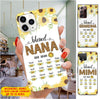 Blessed Nana Grandma Sunflower Personalized Phone Case KNV14SEP21DD2 Silicone Phone Case Humancustom - Unique Personalized Gifts