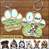 Personalized Dog Mom I Woof You Puppy Pet Lover Wooden Keychain HLD08DEC21XT2 Custom Wooden Keychain - 2 Sided Humancustom - Unique Personalized Gifts 4.5x4.5 cm