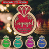 Personalized Engagement Ring Ornament NLA26NOV21TP1 Wood Custom Shape Ornament Humancustom - Unique Personalized Gifts Pack 1