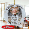 Personalized In Loving Memory Your Wings Were Ready But My Heart Was Not Ornament LD16SEP21TP2 Circle Ceramic Ornament Humancustom - Unique Personalized Gifts