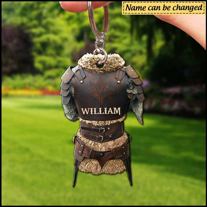 Discover Personalized Viking Armor Acrylic Keychain