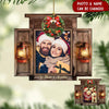 Personalized Photo Window Couple Family Christmas Xmas Gift Wood Ornament HLD22NOV21NY1 Wood Custom Shape Ornament Humancustom - Unique Personalized Gifts Pack 1