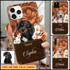Leather Pattern Dog Photo with Daisy Customized Photo Phonecase LPL15OCT21TT1 Silicone Phone Case Humancustom - Unique Personalized Gifts