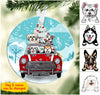 Personalized Christmas Merry Dogmas Circle Ornamnt NVL20SEP21DD2 Circle Ceramic Ornament Humancustom - Unique Personalized Gifts
