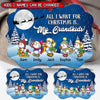 Personalized all I want for Christmas is my grandkids ornament ntk04oct21tp1 Aluminium Ornament Humancustom - Unique Personalized Gifts