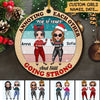 Personalized Annoying Each Other Best Friend Christmas Wood Ornament NVL24NOV21CT1 Circle Ceramic Ornament Humancustom - Unique Personalized Gifts Pack 1