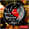 Half of my Heart is in Heaven with my Angel Memorial Personalized Circle Ceramic Ornament DDL06OCT21DD1 Circle Ceramic Ornament Humancustom - Unique Personalized Gifts